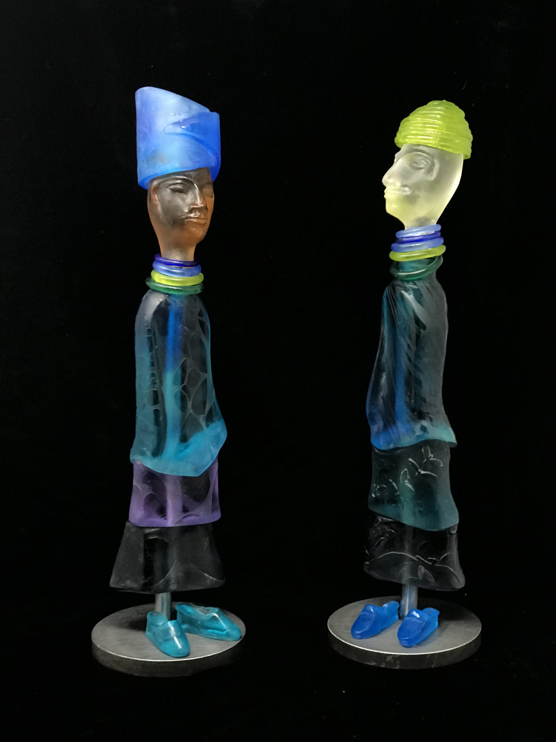 Fulano y Sutano (14 x 12 x 46 cm each)