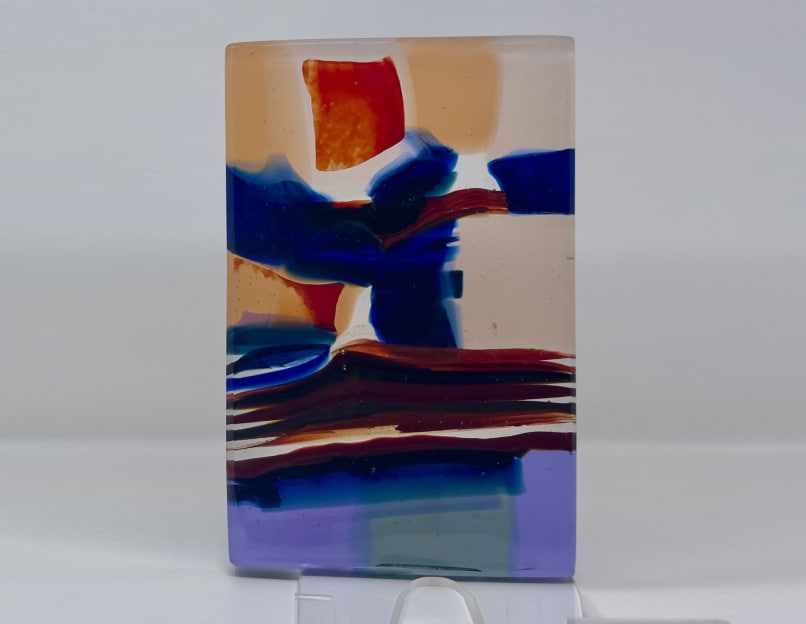 Sunrise &ndash; Kilnformed Glass (30 x 25 x 3 cm)