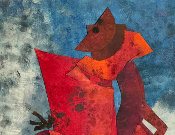 Danzante &ndash; Monoprint/Collage (52 x 42 cm)
